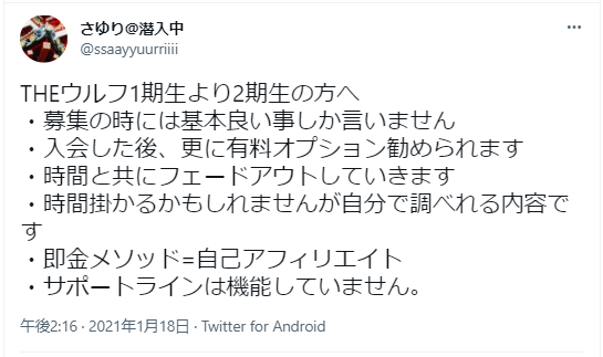 ウルフ村田のTHEウルフの評判①｜自分で調べられる内容