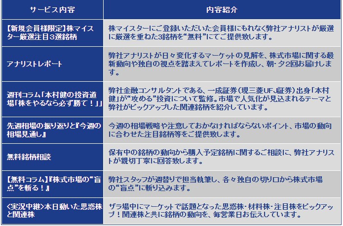 無料サービス