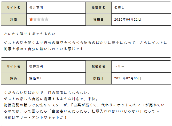 とにかく喋りすぎ
